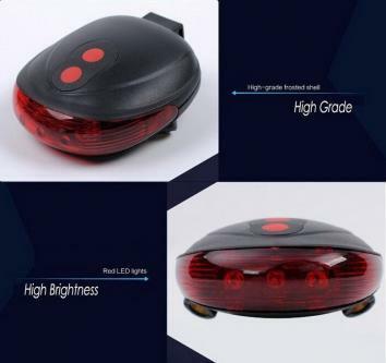 Bicycle Road Laser Cycling Safety Warning Rear Lamp Tail Light