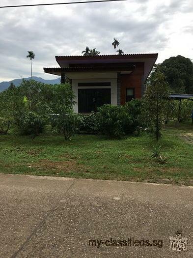 Sale Nice Land with smaller House with Durian Farm among nature closed long river Chantaburi