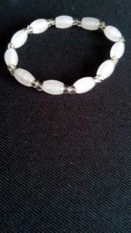 White Jade Elastic Bangle