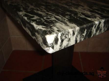 BLACK MARBLE / STEEL SIDE TABLE -Free Delivery!