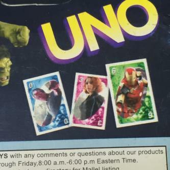 BN Marvel Avengers Uno Cards