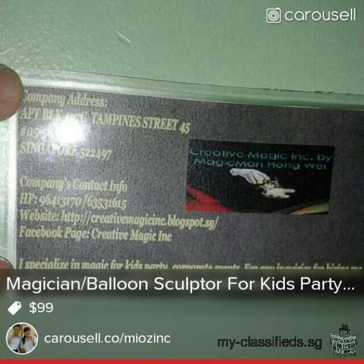 CNY Promotion Magician/Balloon Sculptist For Parties, Events, Magic Tricks Events