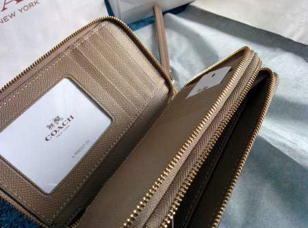 COACH Double-Zip Phone Wallet Wristlet (brand new, complete set)