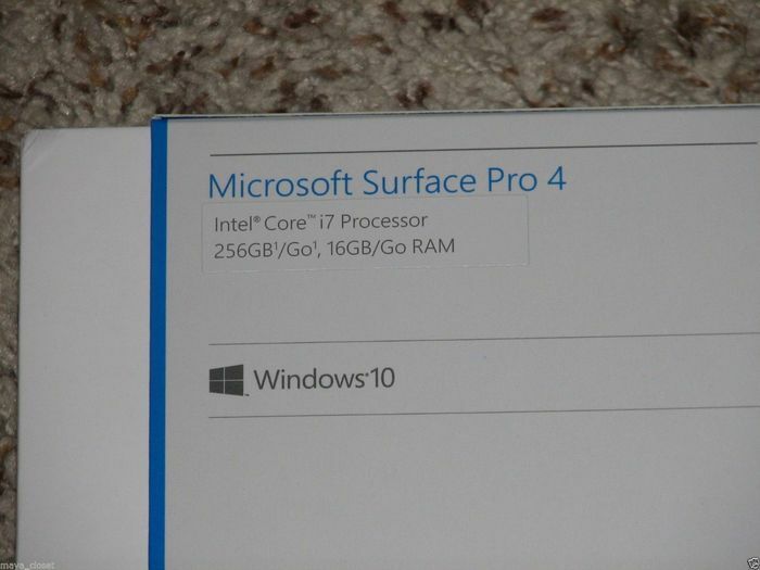 New Microsoft Surface Pro 4 12.3" i7, 16GB RAM,256GB SSD,Model # TH2-00001