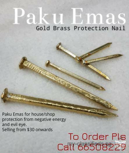 Paku Emas (Gold Brass Protection Nails)