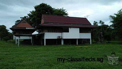 Sale Large Land plus nice House Suburban of Kanchaburi with Chanote Title Suitable for Big Projects